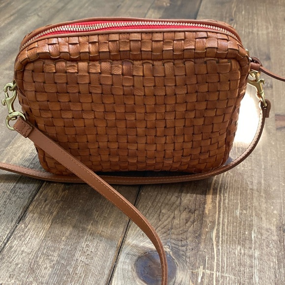 Clare V Handbags - Clare V Tan Woven Leather Crossbody Bag